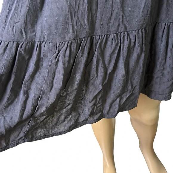 Old Navy Grey dress, NWT,women Small. smocked, tiered ,frill,office ,event - Picture 5 of 8